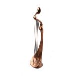 Sandra Bell - HARP - Limited Edition Polished Bronze Sculpture (4/8) - 21 x 5 inches - Signed in