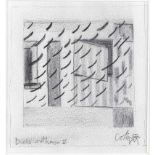 Colin Middleton, RHA RUA - DICK'S OUT HOUSE II - Pencil on Paper - 6 x 6 inches - Signed