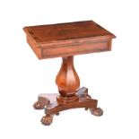 WILLIAM IV YEW WOOD LAMP TABLE