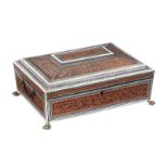 CARVED WOOD SEWING BOX