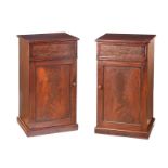 PAIR OF NINETEENTH CENTURY BEDSIDE PEDESTALS