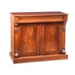 VICTORIAN MAHOGANY TWO DOOR SIDE CABINET