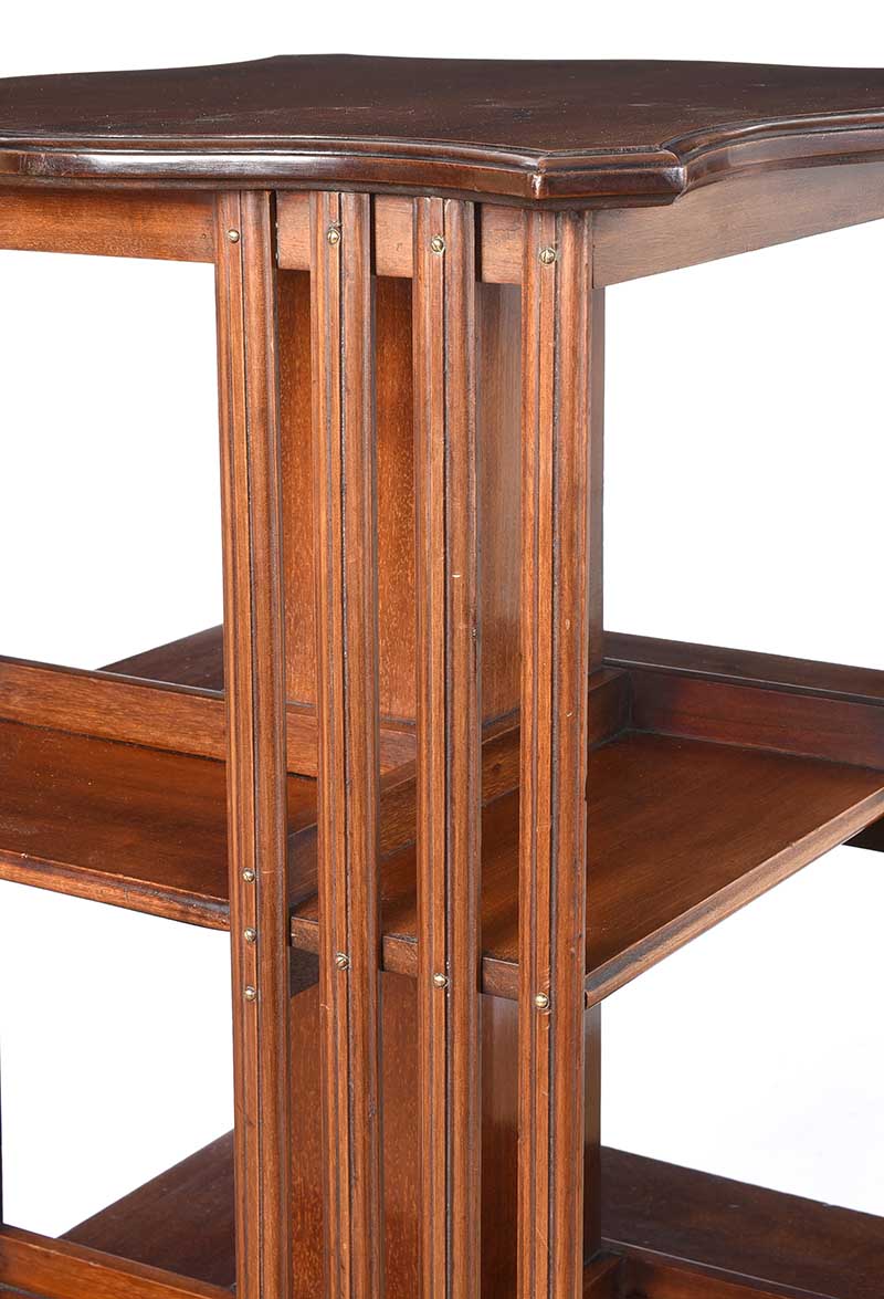 EDWARDIAN MAHOGANY REVOLVING BOOKCASE - Image 2 of 6