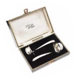 CASED SET OF SILVER SAUCE LADLES