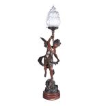 VICTORIAN SPELTER TABLE LAMP