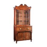 REGENCY MAHOGANY SECRETAIRE BOOKCASE