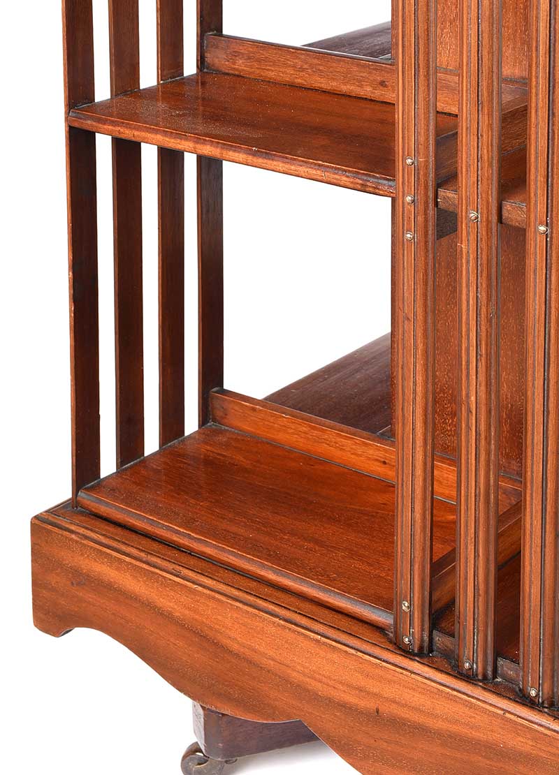 EDWARDIAN MAHOGANY REVOLVING BOOKCASE - Image 3 of 6