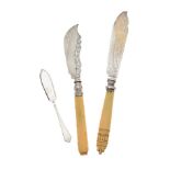 TWO BONE HANDLE BUTTER KNIVES & ANOTHER