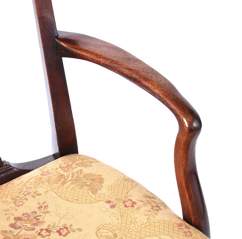 GEORGIAN MAHOGANY ARMCHAIR - Image 2 of 6