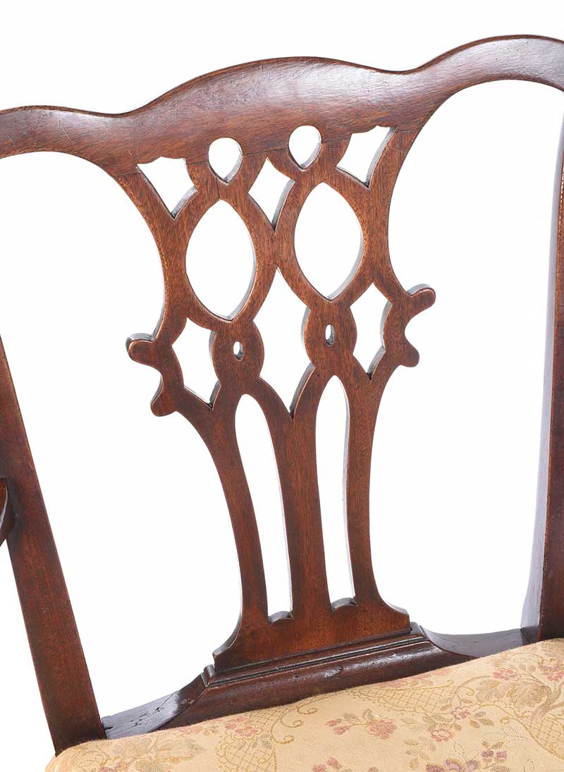 GEORGIAN MAHOGANY ARMCHAIR - Image 3 of 6