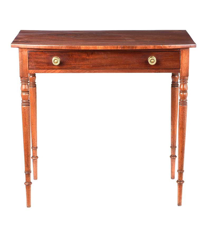 REGENCY BOW FRONT SIDE TABLE - Image 4 of 4