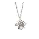 TIFFANY & CO. SCHLUMBERGER PLATINUM AND DIAMOND 'LYNN PENDANT AND CHAIN'