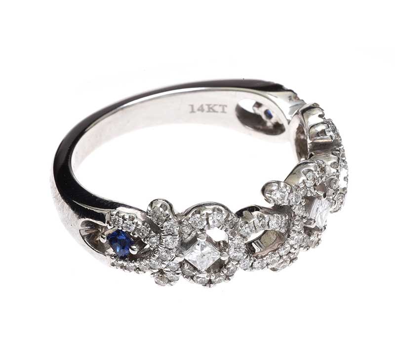 LOVE' BY VERA WANG 14CT WHITE GOLD DIAMOND RING - Image 2 of 4