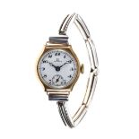 OMEGA 9CT GOLD CASED LADY'S WRIST WATCH