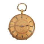18CT GOLD BAUME OPEN-FACED POCKET WATCH