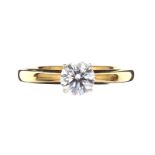 18CT GOLD DIAMOND SOLITAIRE RING