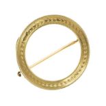 15CT GOLD CIRCLE BROOCH