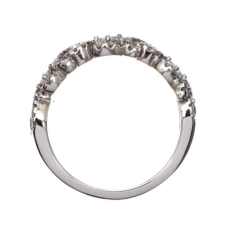 LOVE' BY VERA WANG 14CT WHITE GOLD DIAMOND RING - Image 3 of 4