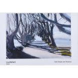 Lisa Ballard - DARK HEDGES & SHADOWS - Coloured Print - 19 x 13 inches - Signed