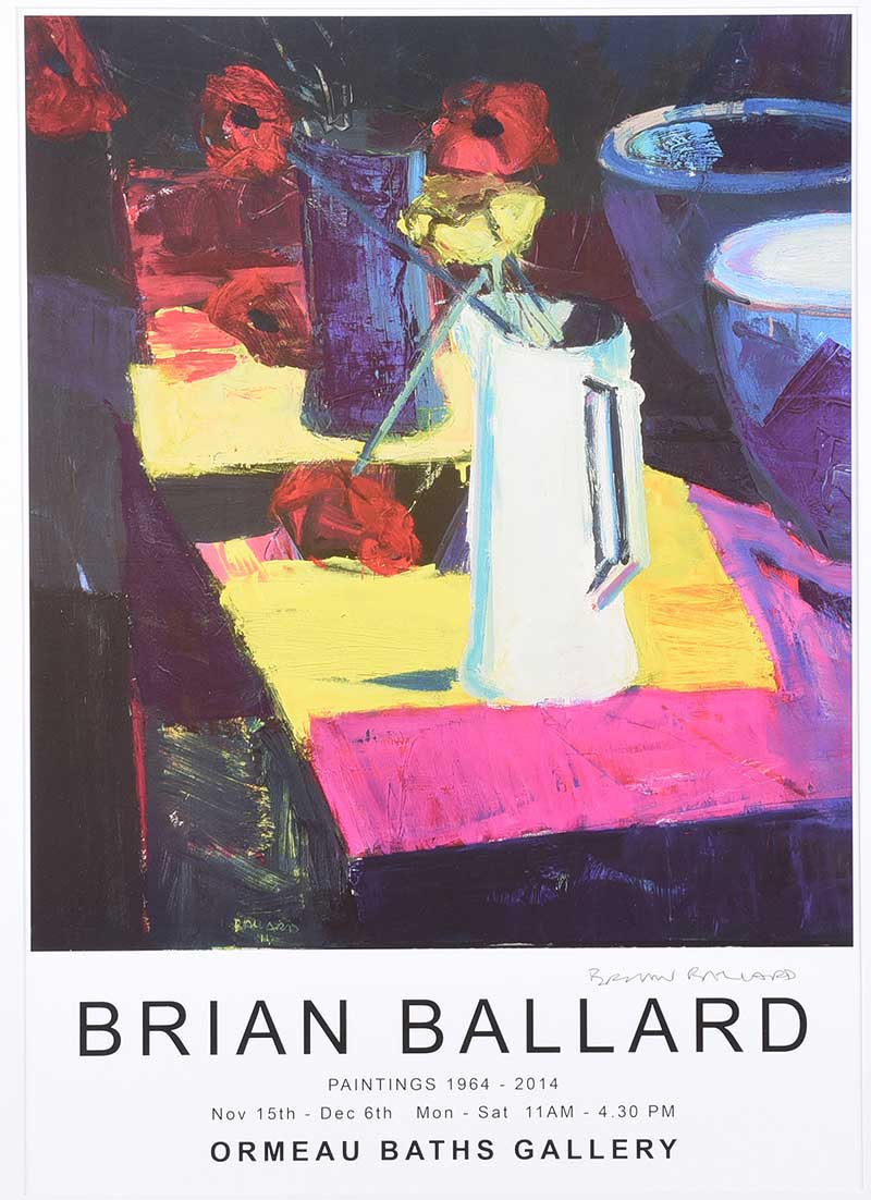 Brian Ballard, RUA - ORMEAU BATHS GALLERY EXHIBITION - Coloured Print - 23 x 16 inches - Signed