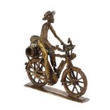 Eastern School - THE CYCLE - Cast Bronze Sculpture - 6 x 5.5 inches - Unsigned