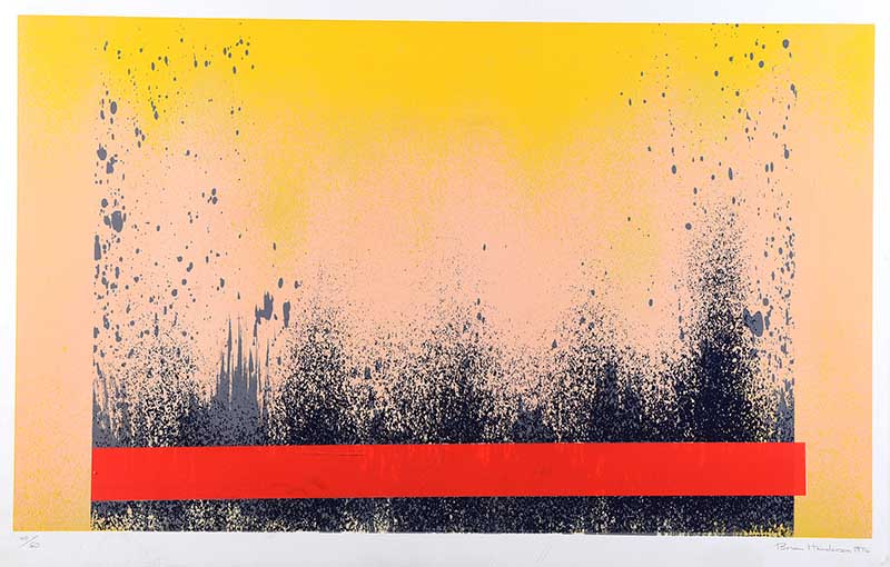 Untitled - BRIAN HENDERSON - Limited Edition Coloured Lithograph (40/50) - 20 x 33 inches - Signed