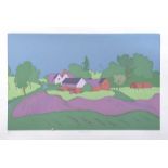 David Milward - EMPTY FARM - Limited Edition Coloured Screen Print (13/40) - 11 x 18 inches -