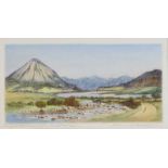 Robert Cresswell Boak, ARCA - ERRIGAL & THE POISONED GLEN, DONEGAL - Coloured Etching - 5 x 10