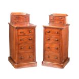 PAIR OF VICTORIAN MAHOGANY BEDSIDE PEDESTALS