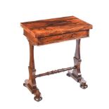 REGENCY ROSEWOOD TURN OVER LEAF GAMES TABLE