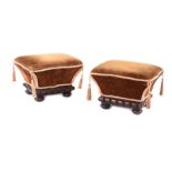 PAIR OF WILLIAM IV ROSEWOOD STOOLS