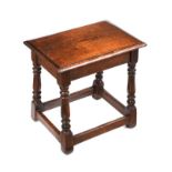 ANTIQUE OAK JOINT STOOL