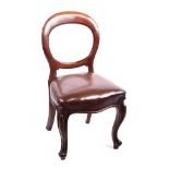 SET OF VICTORIAN BALLOON BACK DINING CHAIRS