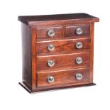 VICTORIAN MAHOGANY APPRENTICE CHEST OF DRAWERS