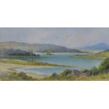 George W. Morrison - DOE CASTLE, SHEEPHAVEN, DONEGAL - Watercolour Drawing - 6 x 11 inches - Signed
