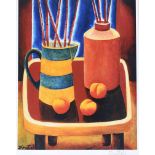 Graham Knuttel - TABLE TOP STILL LIFE - Coloured Print - 21 x 16 inches - Signed
