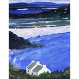 Sean Lorinyenko - DONEGAL COTTAGES - Oil on Board - 9.5 x 7.5 inches - Signed