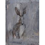 Con Campbell - IRISH HARE - Oil on Board - 6.5 x 5 inches - Signed