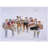 J.B. Vallely - THE PULSE OF MUSIC II - Limited Edition Coloured Print (70/150) - 14 x 19 inches -