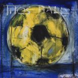 Con Campbell - TITTO'S BALL - Oil on Board - 8.5 x 8.5 inches - Signed