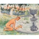 Romeo Charles Toogood, RUA ARCA - THE WISHING WELL - Watercolour Drawing - 10 x 13 inches - Signed