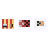 Sean Scully, RHA - UNTITLED - Set of Three Coloured Prints - 5.5 x 6 inches - Signed