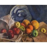 William Henry Fry - STILL LIFE, FRUIT - Oil on Board - 18.5 x 23 inches - Signed