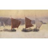 Samuel C. Taylor - SETTING SAIL - Watercolour Drawing - 6 x 9.5 inches - Signed