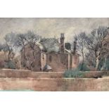 Coralie de Burgh Kinahan - THE MANSE - Watercolour Drawing - 8 x 11.5 inches - Unsigned