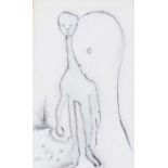 John Kingerlee - FIGURE STUDIES - Mixed Media - 7 x 4 inches - Signed in Monogram