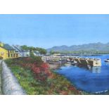 Allen M. Foye - THE HARBOUR AT ROUNDSTONE, CONNEMARA - Watercolour Drawing - 11 x 15 inches -