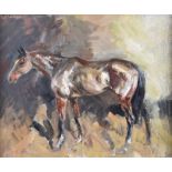 Basil Blackshaw HRHA HRUA - FEMALE NUDE IN A LANDSCAPE - Watercolour Drawing - 20 x 24 inches -