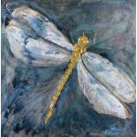 Deborah Campbell - DRAGONFLY DAYS - Mixed Media - 30 x 30 inches - Signed