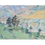 Otar Grogol Japaridze - VALLEY OF DREAMS - Oil on Board - 10 x 14 inches - Unsigned